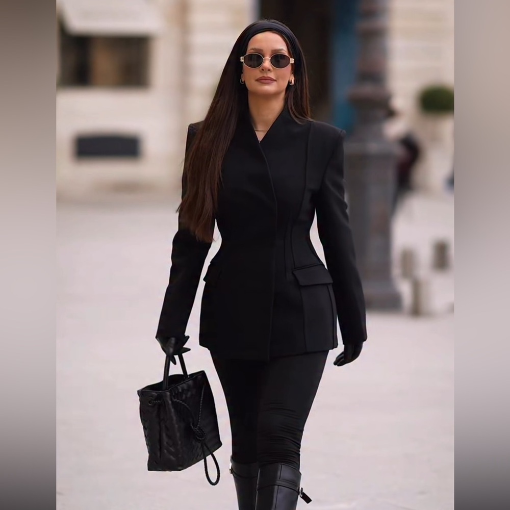 Zara New Tailored Black Blazer Jacket